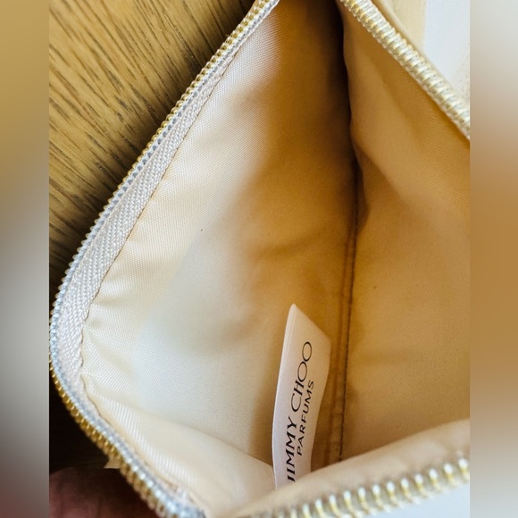 JIMMY CHOOSE NEW Parfums Gold Glitter Card Case Coin Pouch Key Holder - Picture 5 of 5